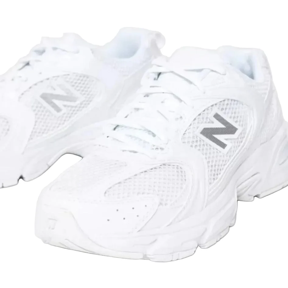 New Balance Sneaker Trainers In All White - Image 3