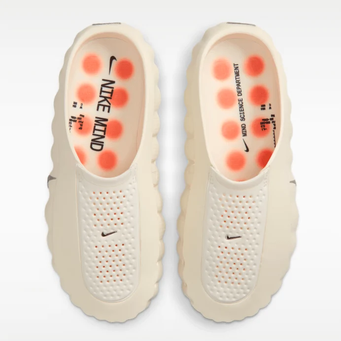 Nike Mind 001 Unisex Pregame Mules Beige - Image 6