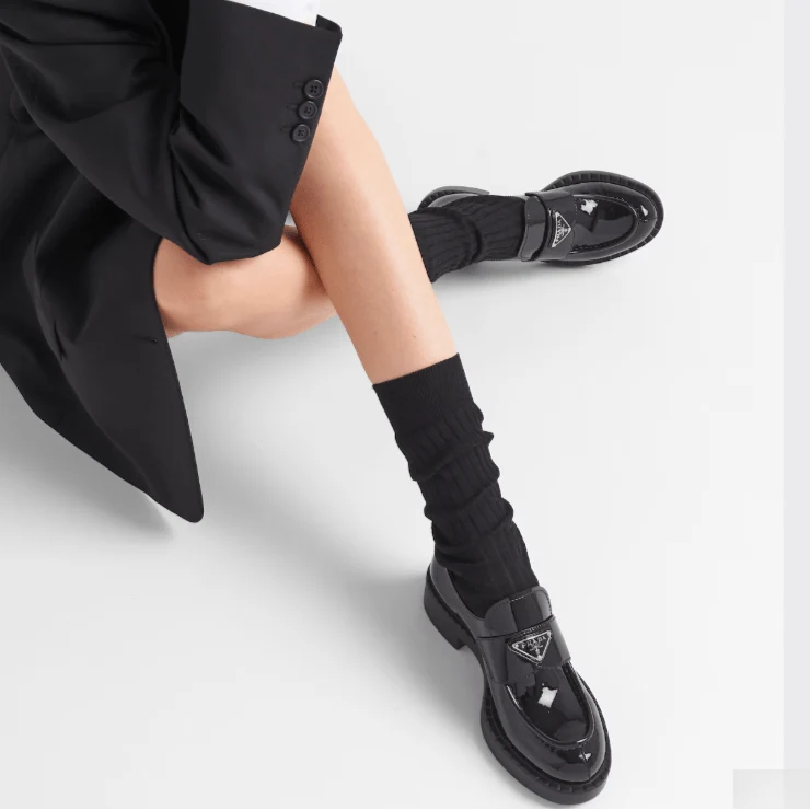 Prada Chocolate Leather Loafers - Image 7