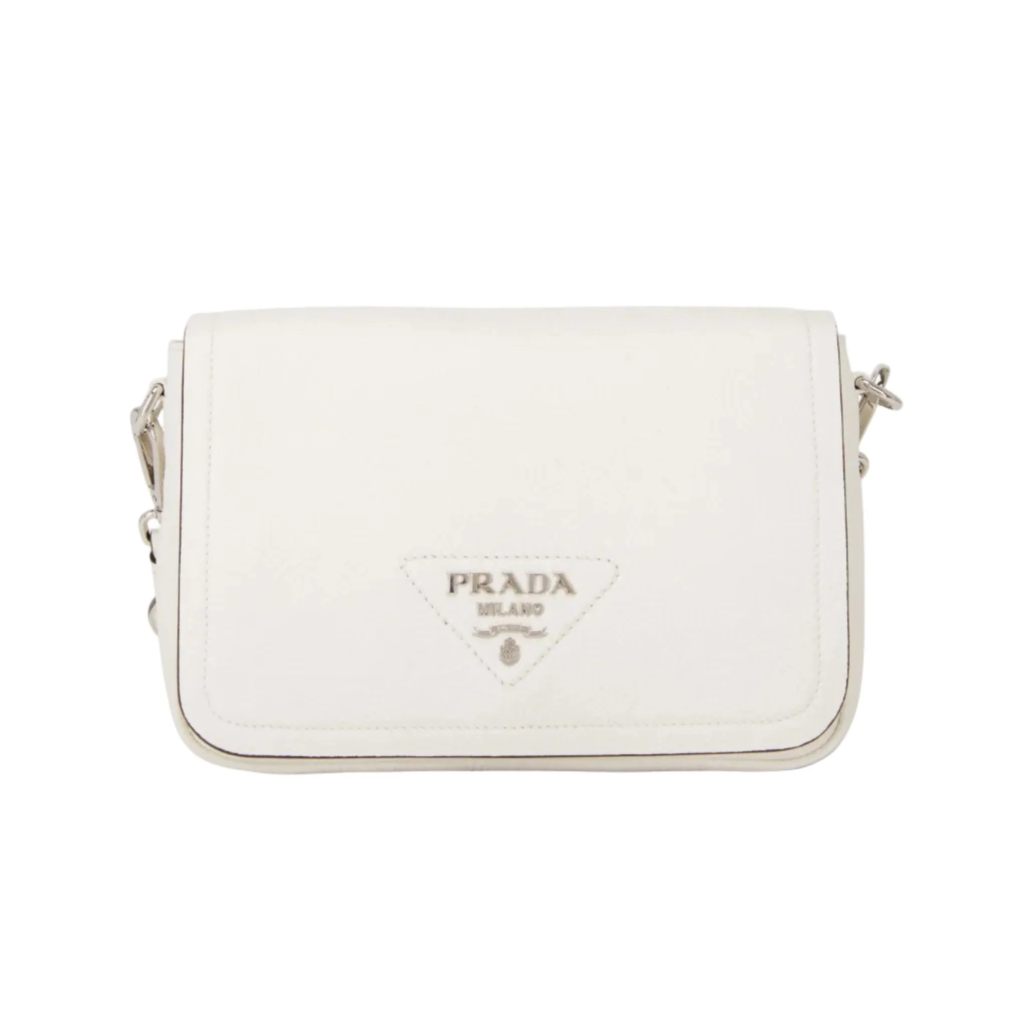 Prada Leather White Shoulder Bag - Image 2