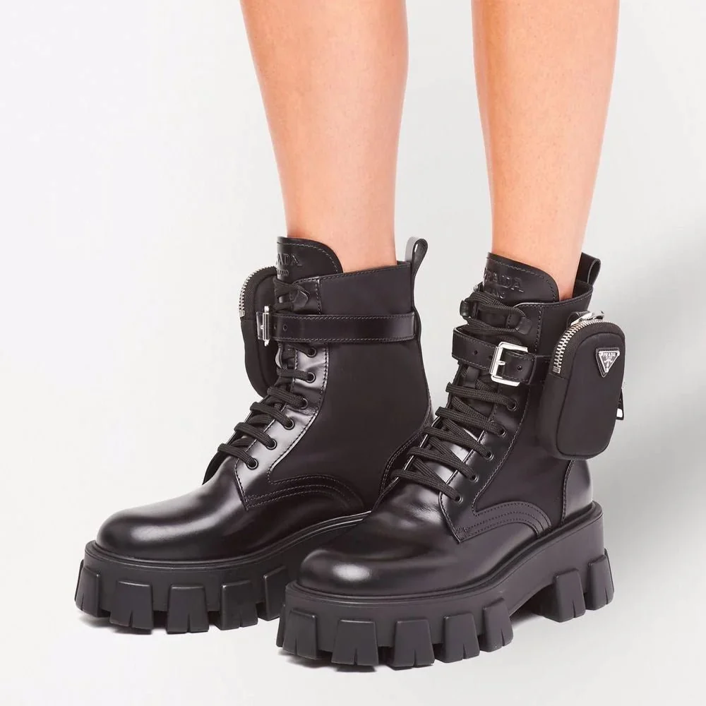 Prada Monolith Nylon Boots - Image 2