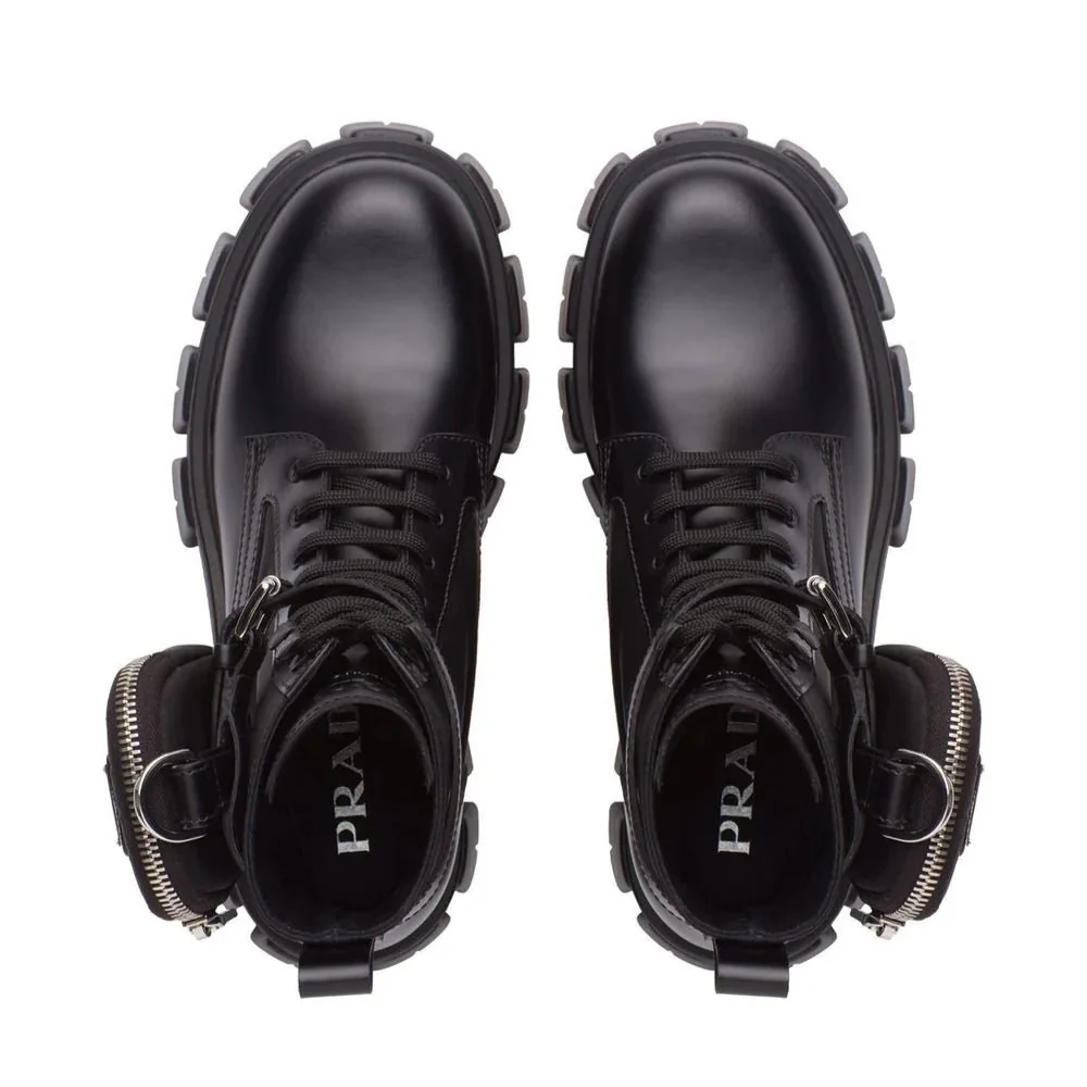 Prada Monolith Nylon Boots - Image 3