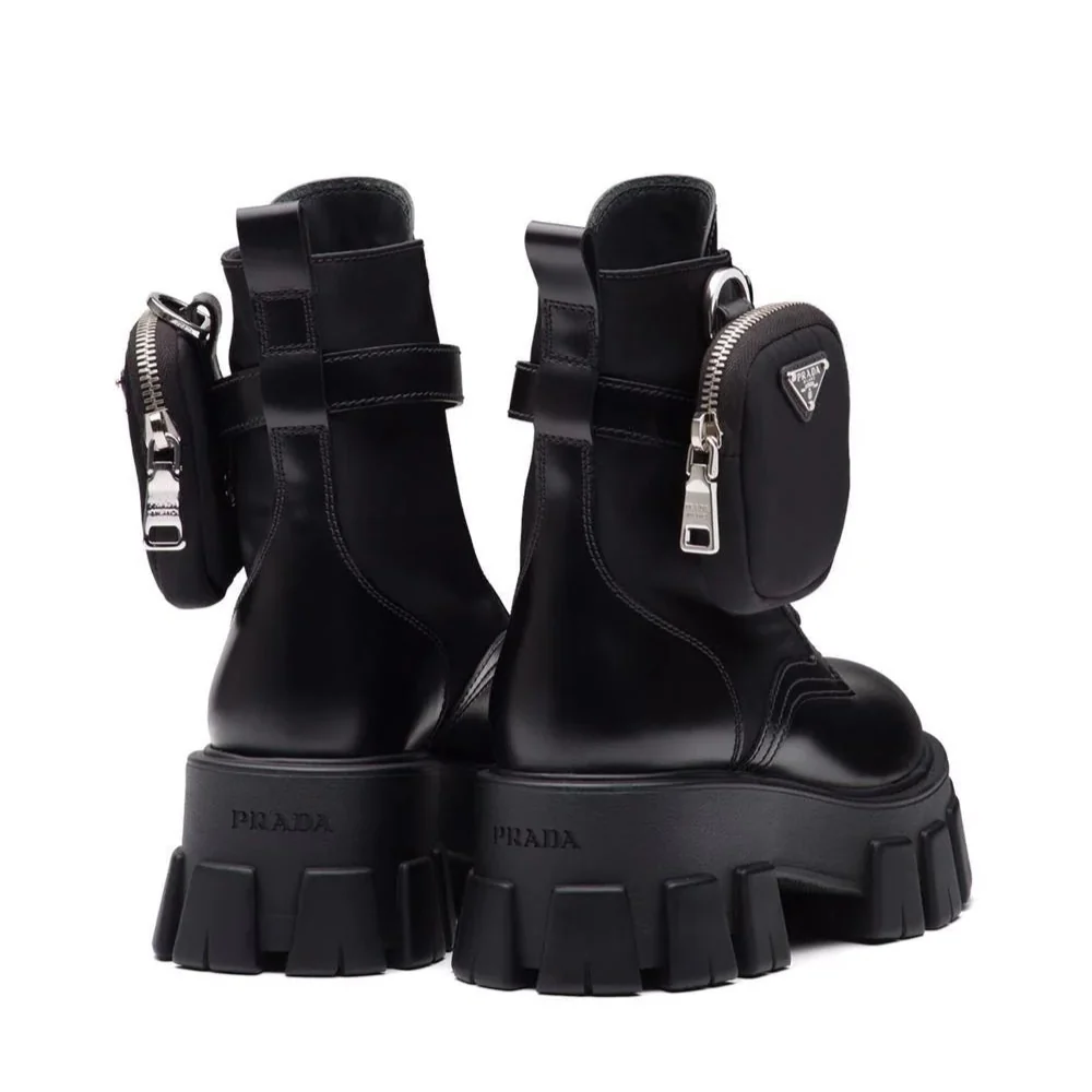 Prada Monolith Nylon Boots - Image 4