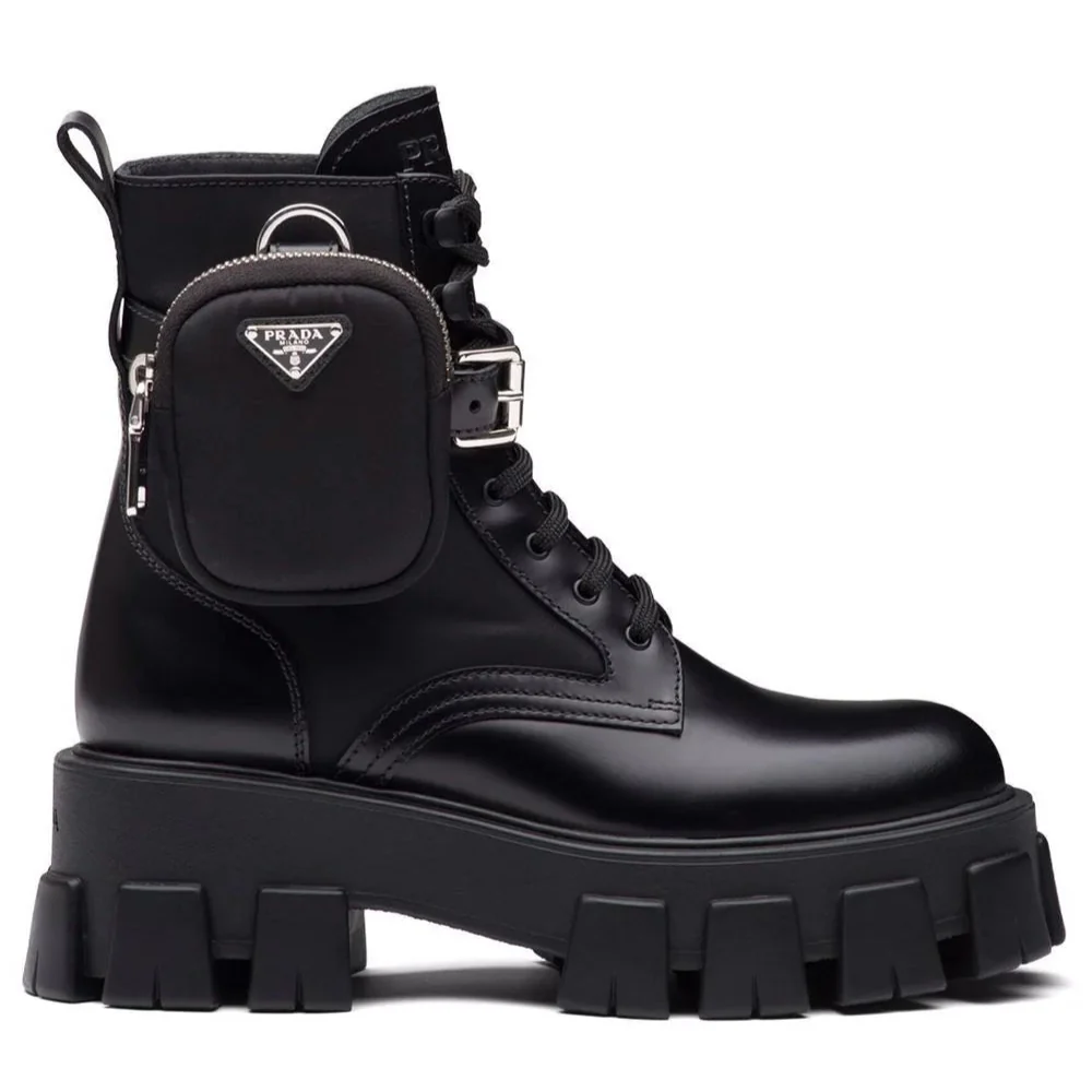 Prada Monolith Nylon Boots - Image 5