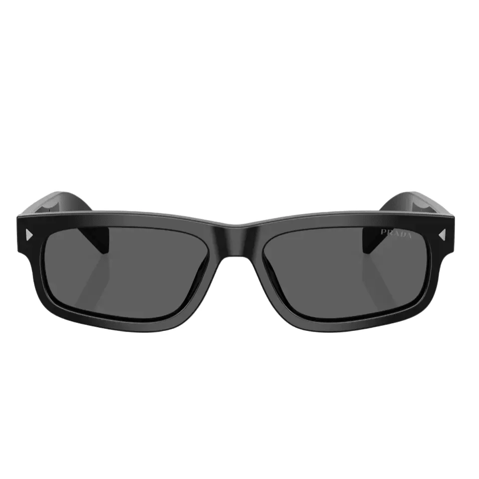 Prada PR B11S Rectangular Sunglasses Featuring A Black Acetate Frame - Image 4