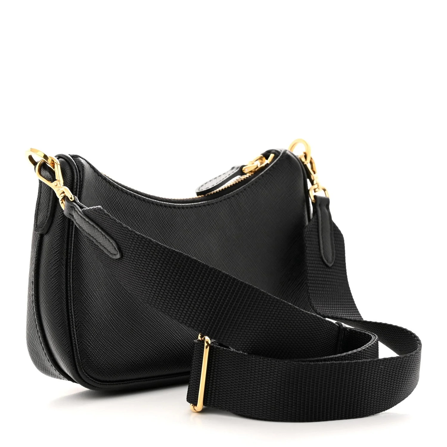 Prada Saffiano Lux Mini Shoulder Bag Black - Image 4