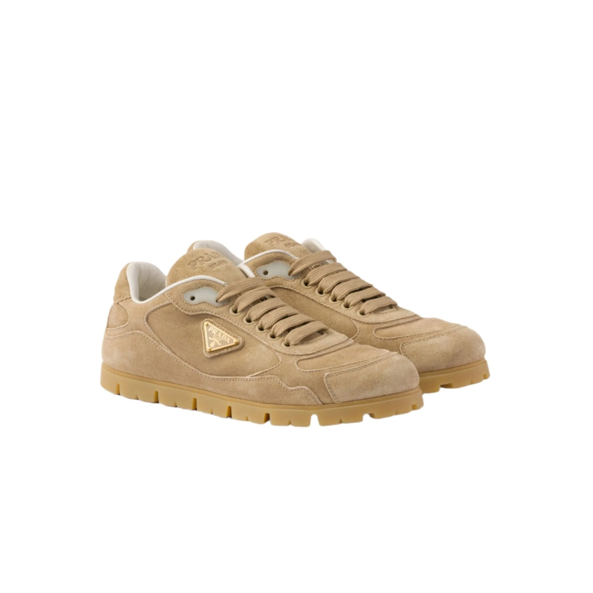 Prada Trail Faded Suede Sneakers