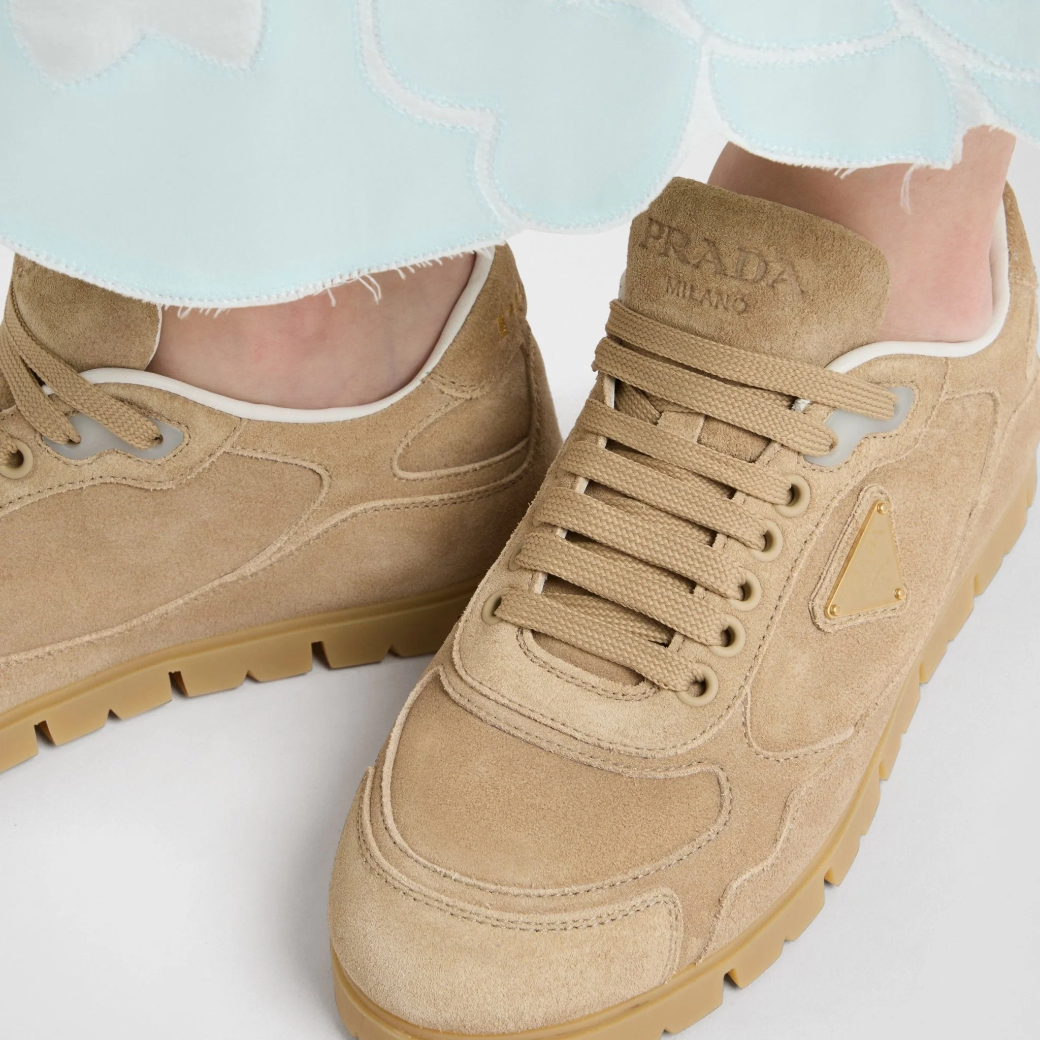 Prada Trail Faded Suede Sneakers - Image 5