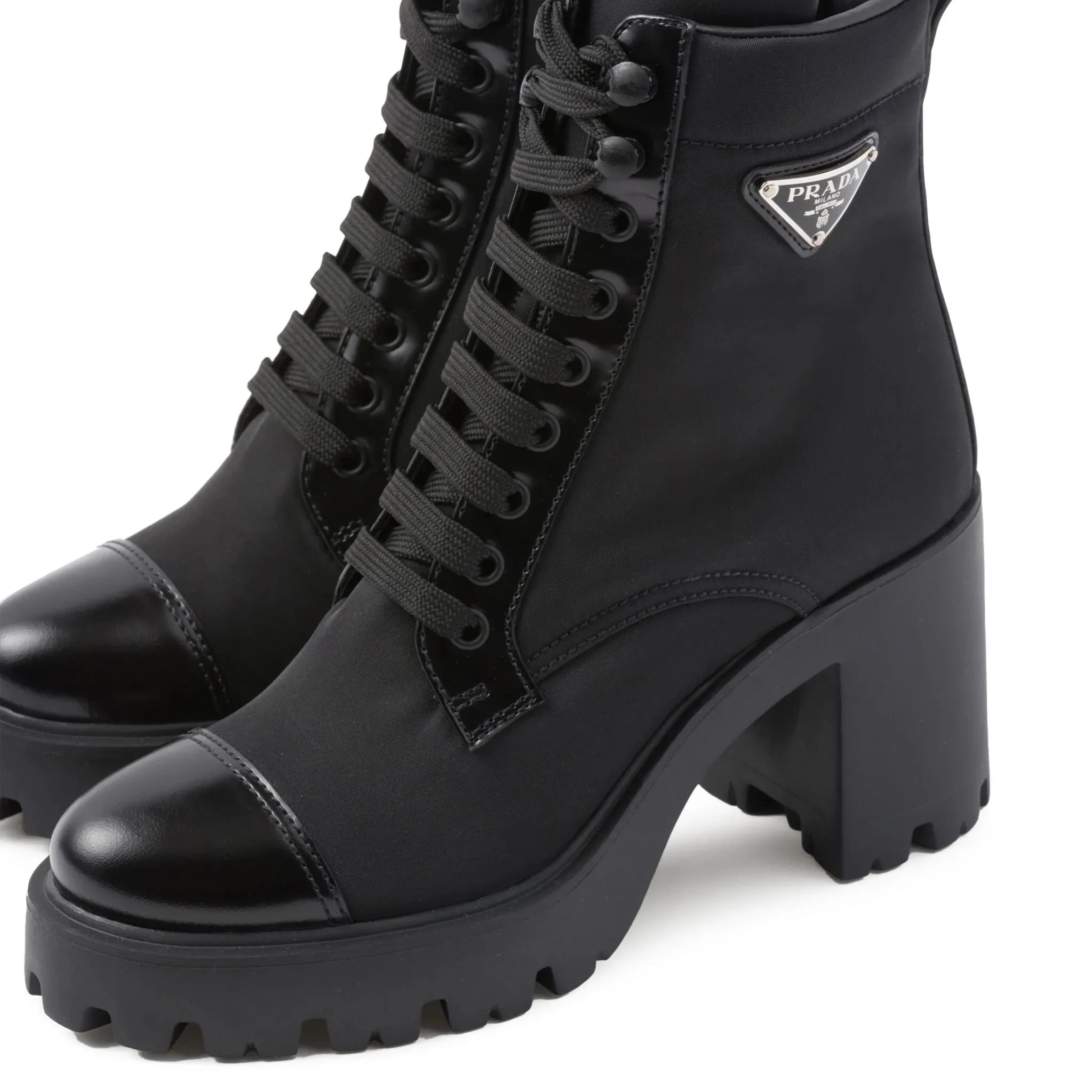 Prada Triangle-Logo Ankle Boots - Image 2