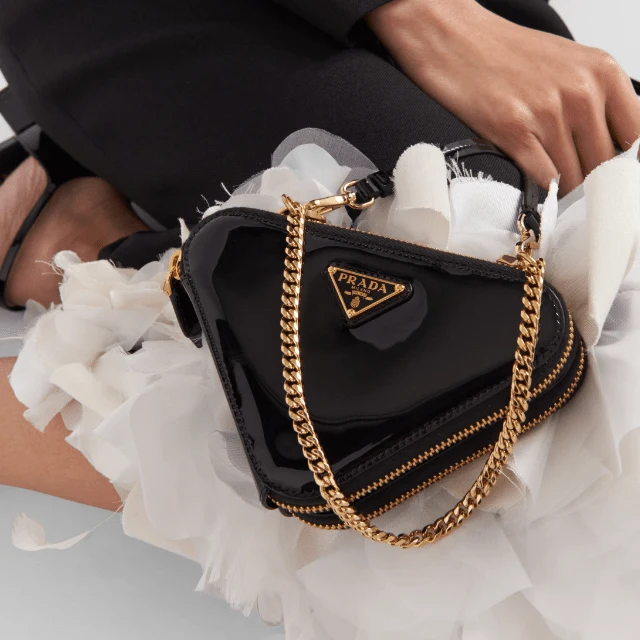Prada Triangle-Logo Leather Mini Pouch - Image 4