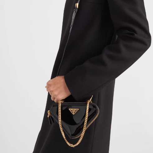 Prada Triangle-Logo Leather Mini Pouch - Image 6