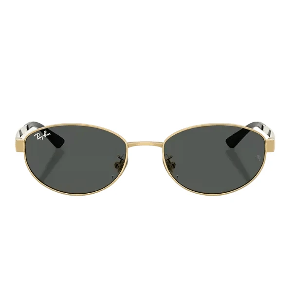 Ray-Ban Sunglasses Oval Polished Arista Gold Metal - Image 2
