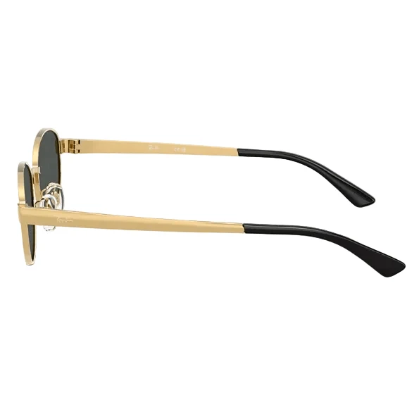 Ray-Ban Sunglasses Oval Polished Arista Gold Metal - Image 6