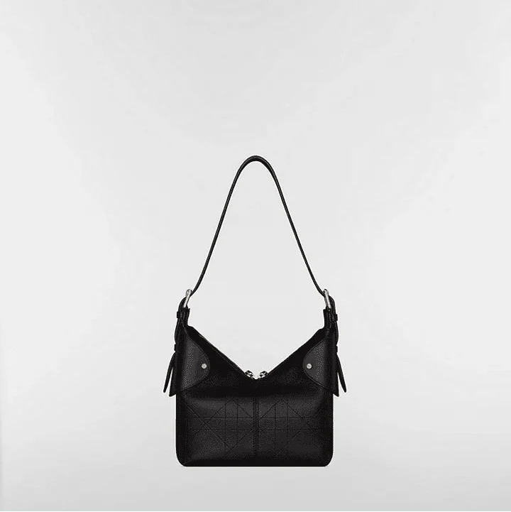 Dior Small Voyage Bag Black Flat Macrocannage Grained - Image 5