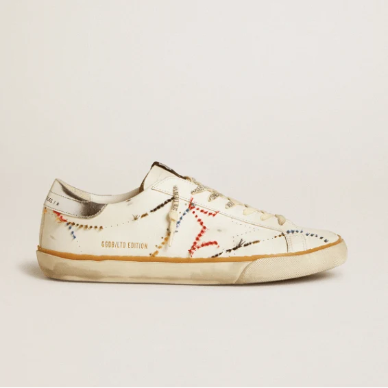 Super-Star LTD With Perforated Star And Metallic Leather Heel Tab