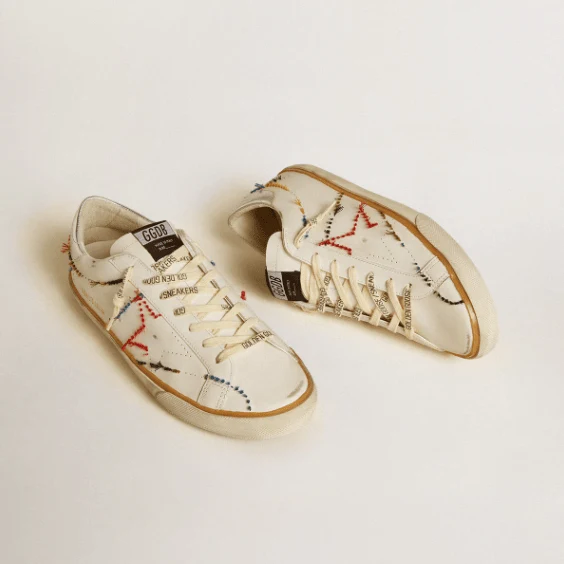 Super-Star LTD With Perforated Star And Metallic Leather Heel Tab - Image 2