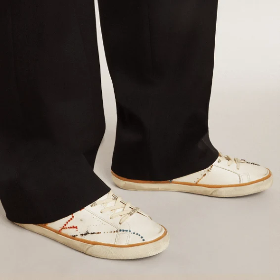 Super-Star LTD With Perforated Star And Metallic Leather Heel Tab - Image 3