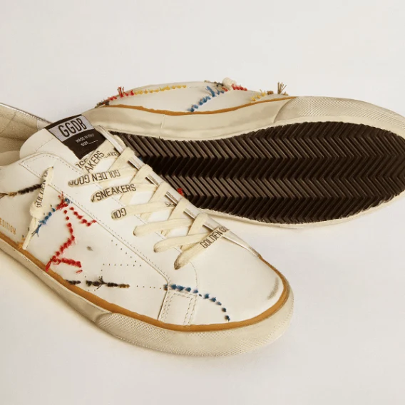 Super-Star LTD With Perforated Star And Metallic Leather Heel Tab - Image 4