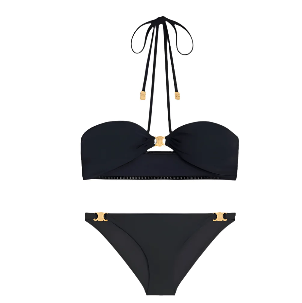Celine Triomphe Balconette Top In Matte Jersey - Image 2