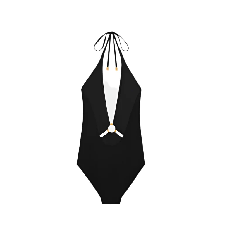 Celine Triomphe Swimsuit In Matte Jersey - Image 3
