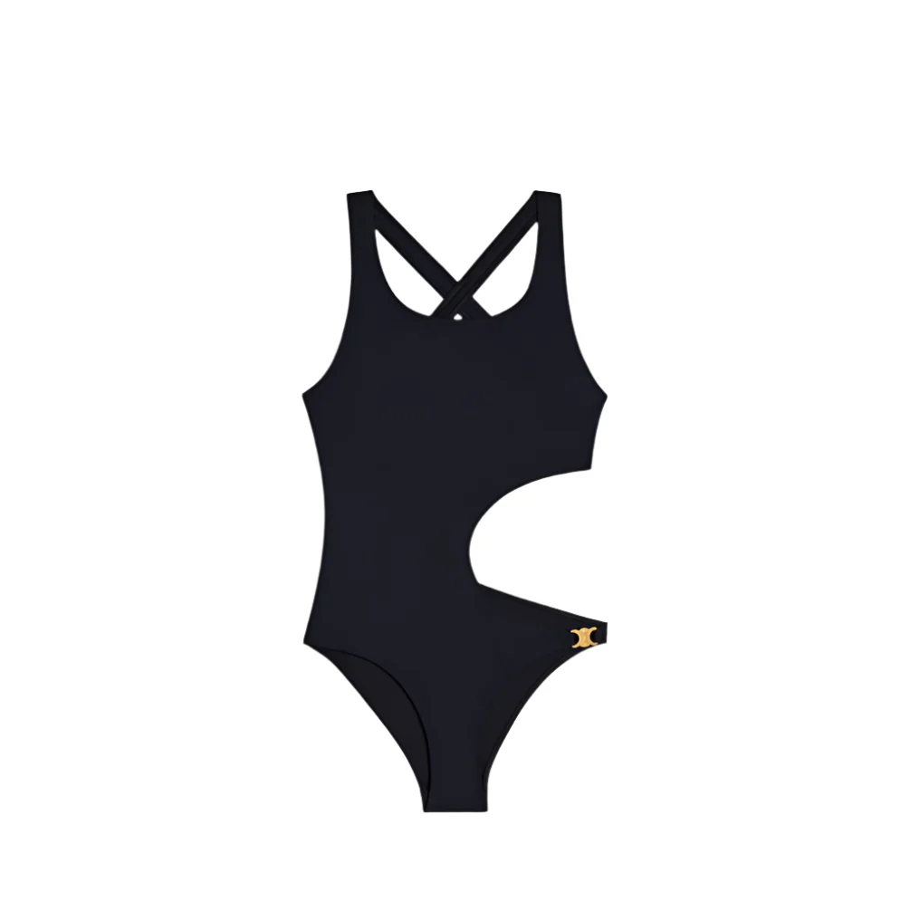 Celine Triomphe Swimsuit In Matte Jersey - Image 2