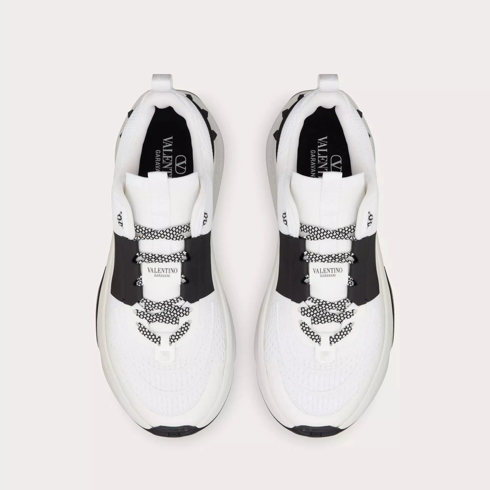 Valentino True Act Low Top Trainer In Mesh And Rubberised Fabric - Image 2