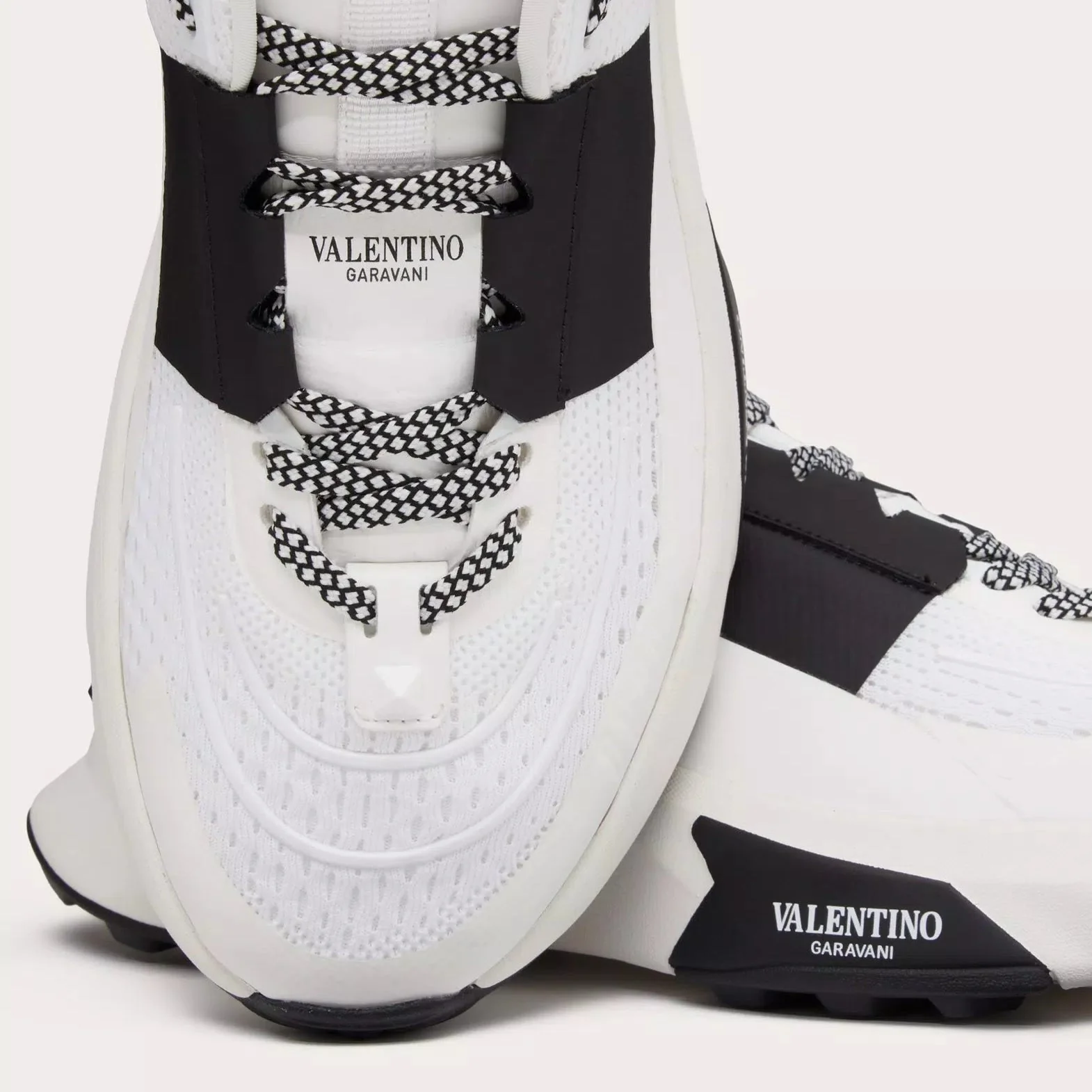 Valentino True Act Low Top Trainer In Mesh And Rubberised Fabric - Image 4
