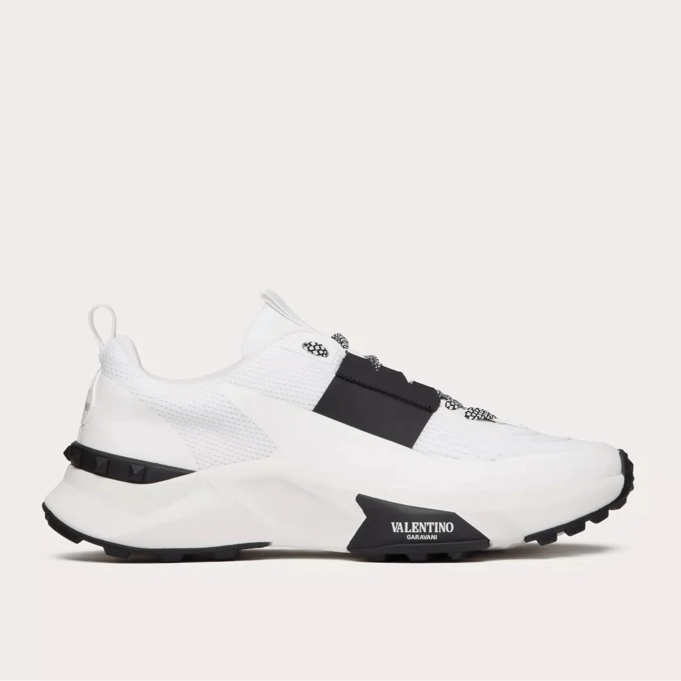 Valentino True Act Low Top Trainer In Mesh And Rubberised Fabric - Image 6