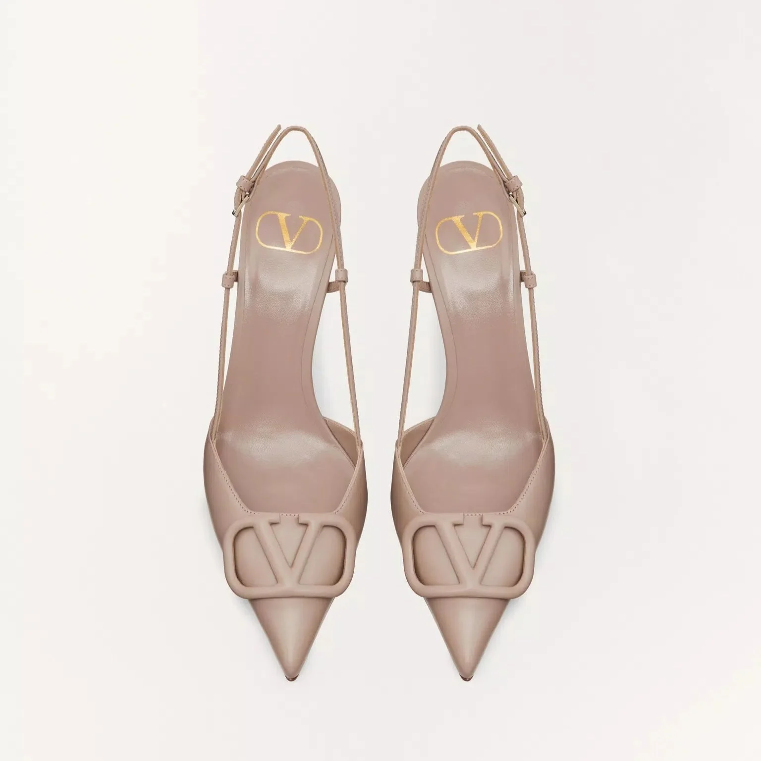Valentine V Logo Signature Calfskin High Heel Sandal - Image 2