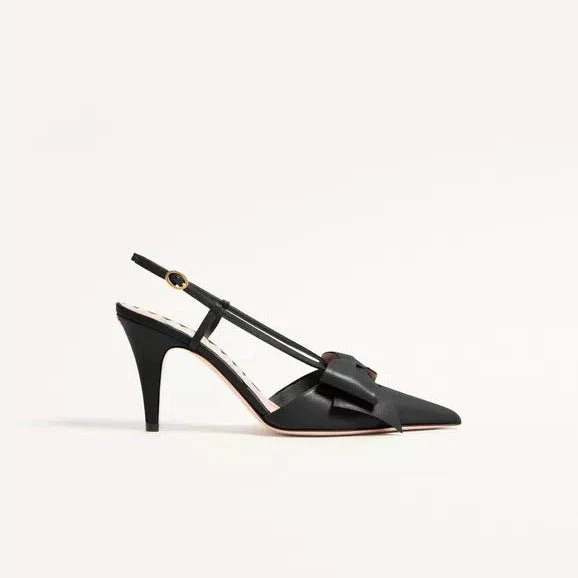 Valentino Bowow Slingback Pumps In leather 85mm - Image 2