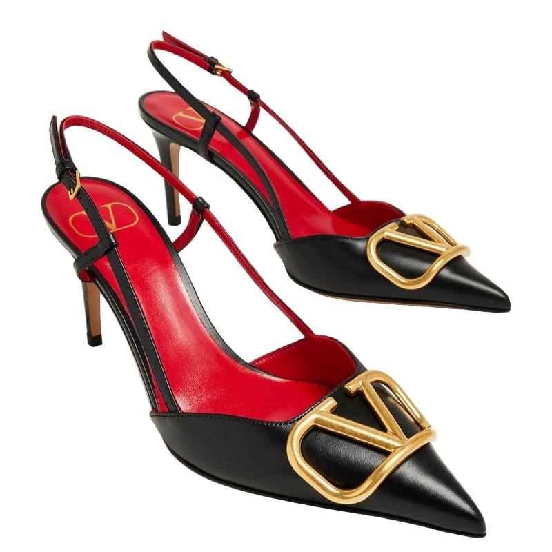 Valentino Garavani 80mm VLogo Signature Pumps Black - Image 3