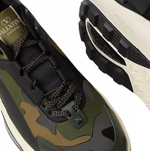 Valentino Garavani Low Top True Act Camouflage Sneakers In Rubberized Fabric - Image 5