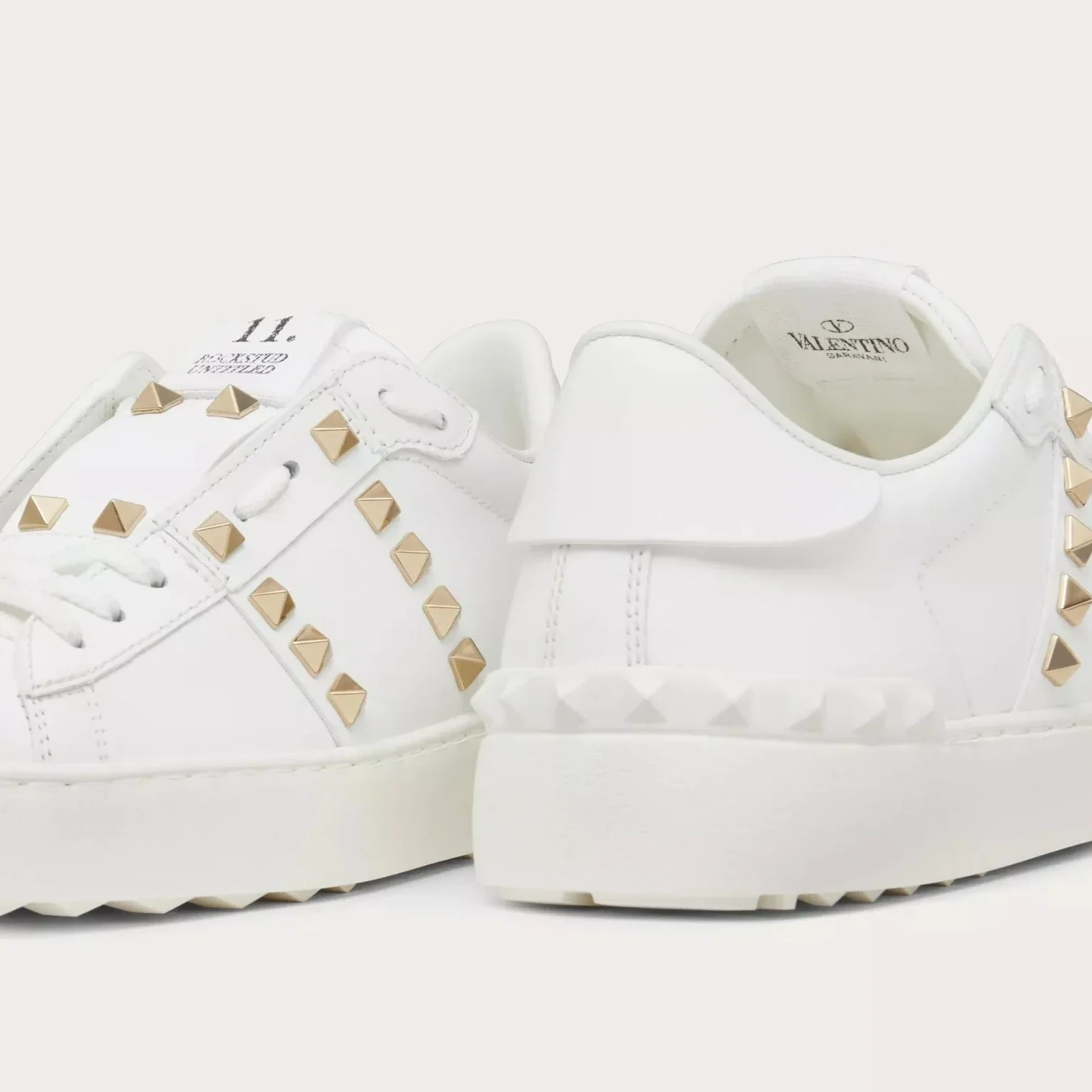 Valentino Garavani Rockstud Untitled 11' Sneakers White - Image 2