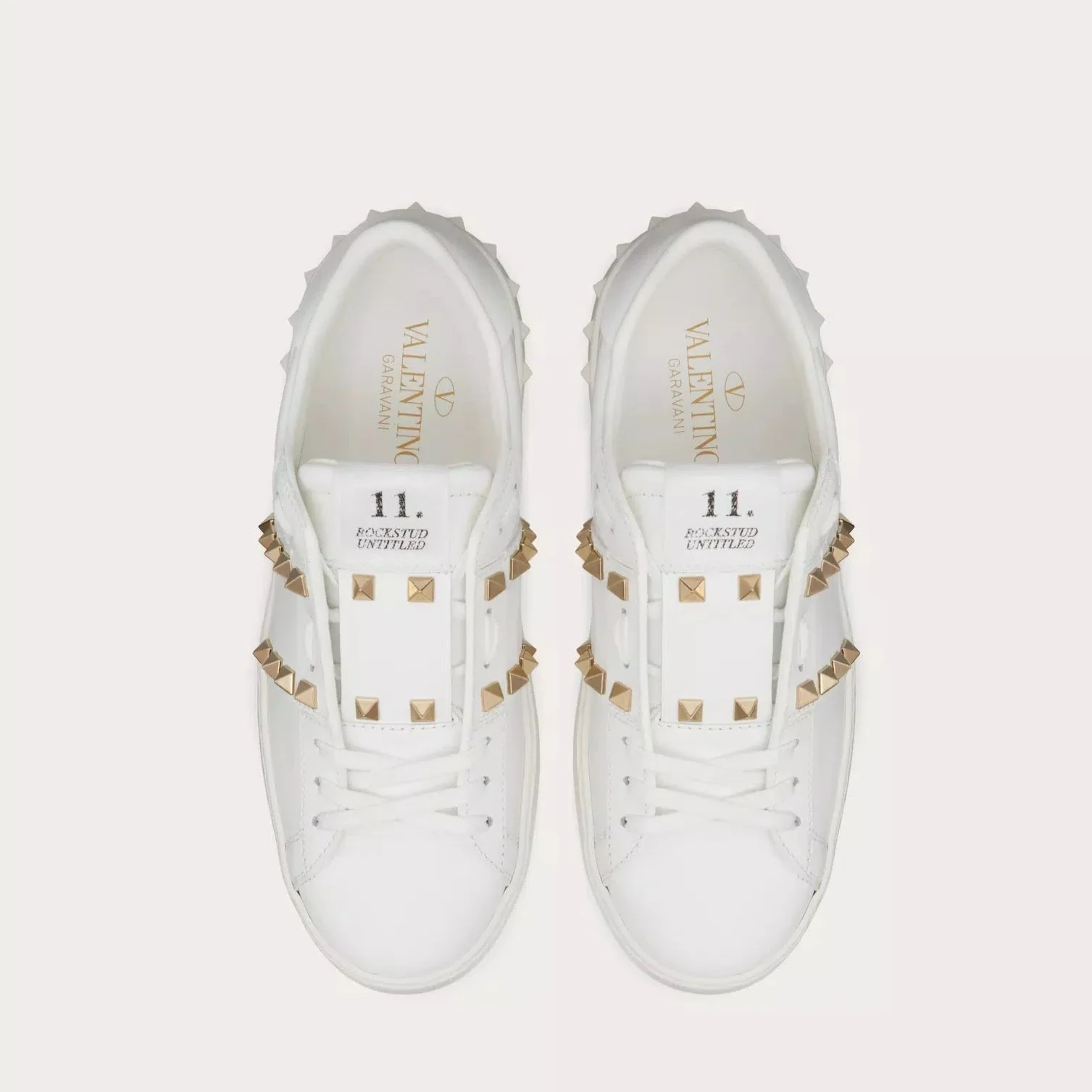Valentino Garavani Rockstud Untitled 11' Sneakers White - Image 4