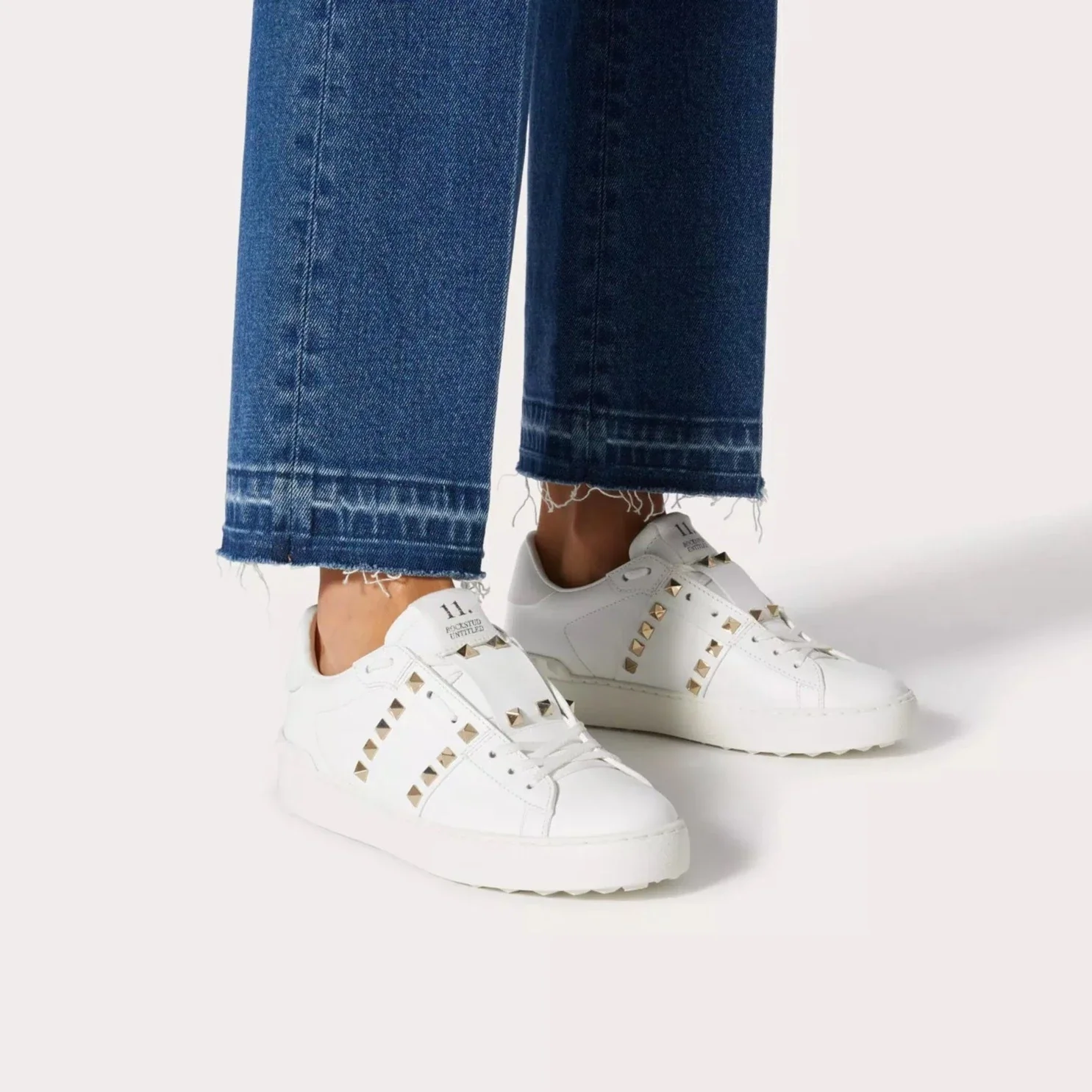 Valentino Garavani Rockstud Untitled 11' Sneakers White - Image 7