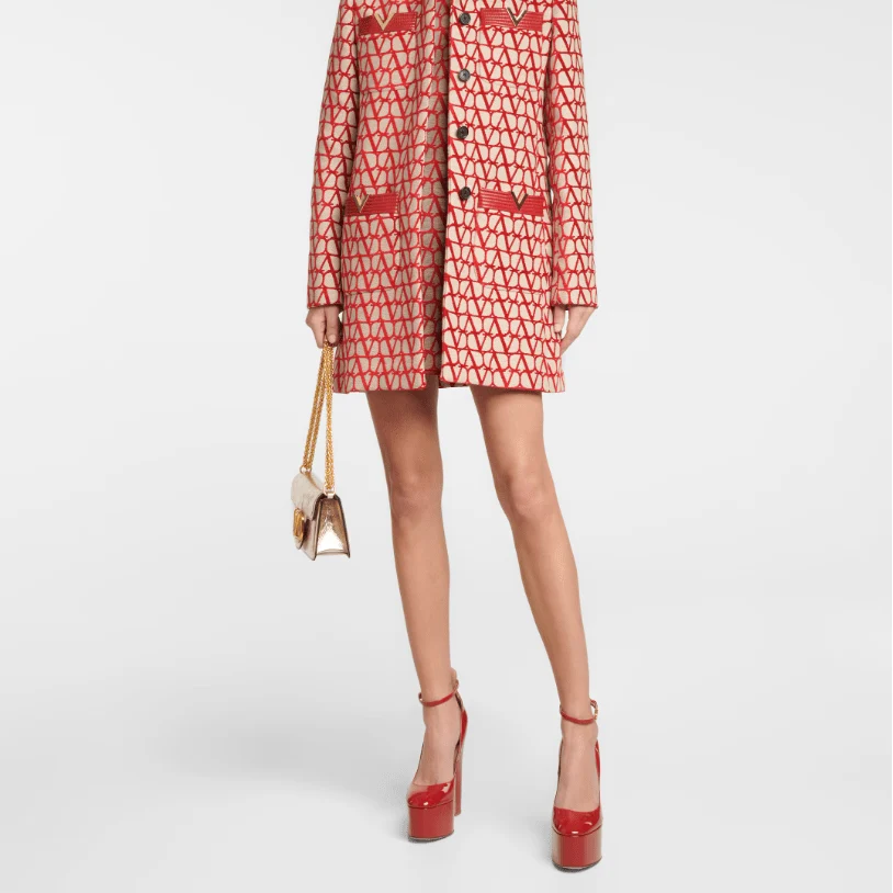 Valentino Garavani Tan-Go Platform Pumps Burgundy Patent Leather - Image 5