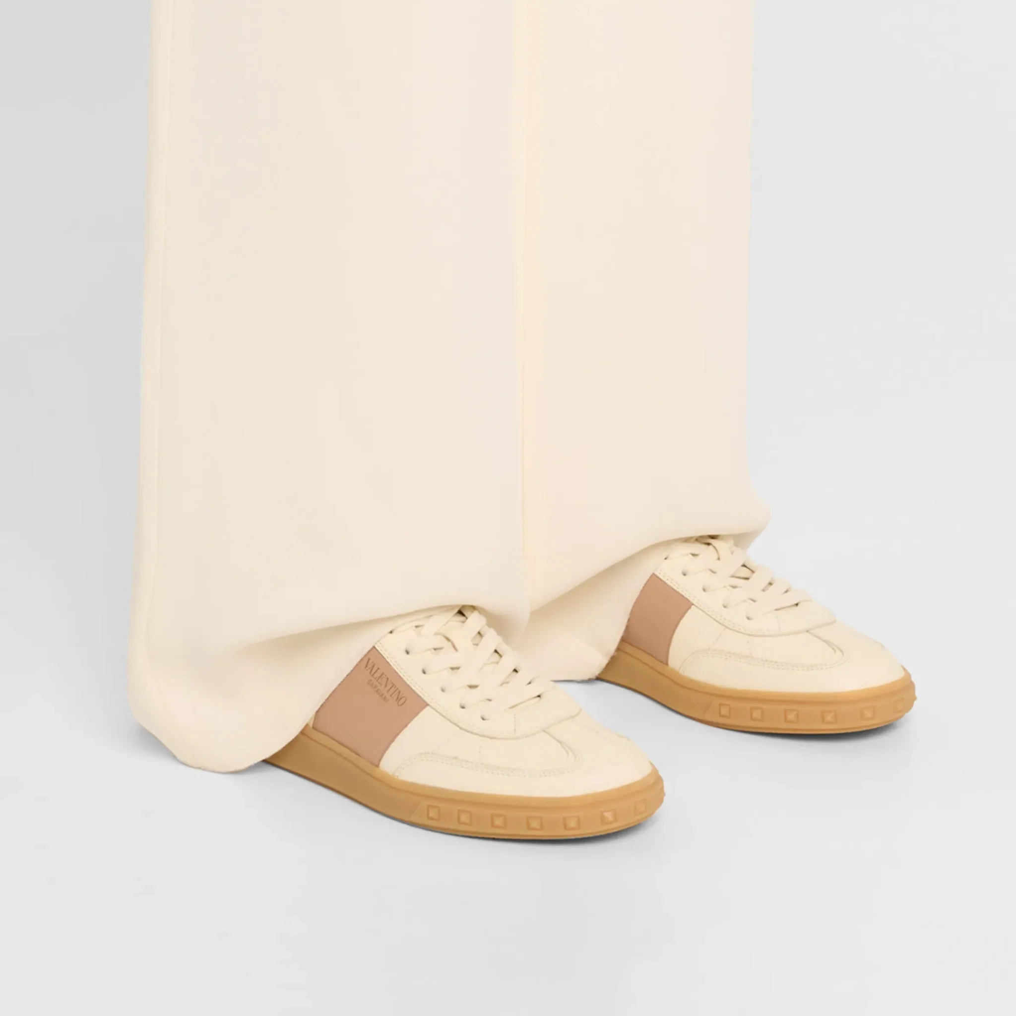 Valentino Garavani Upvillage Bicolor Stripe Low-Top Sneaker - Image 2