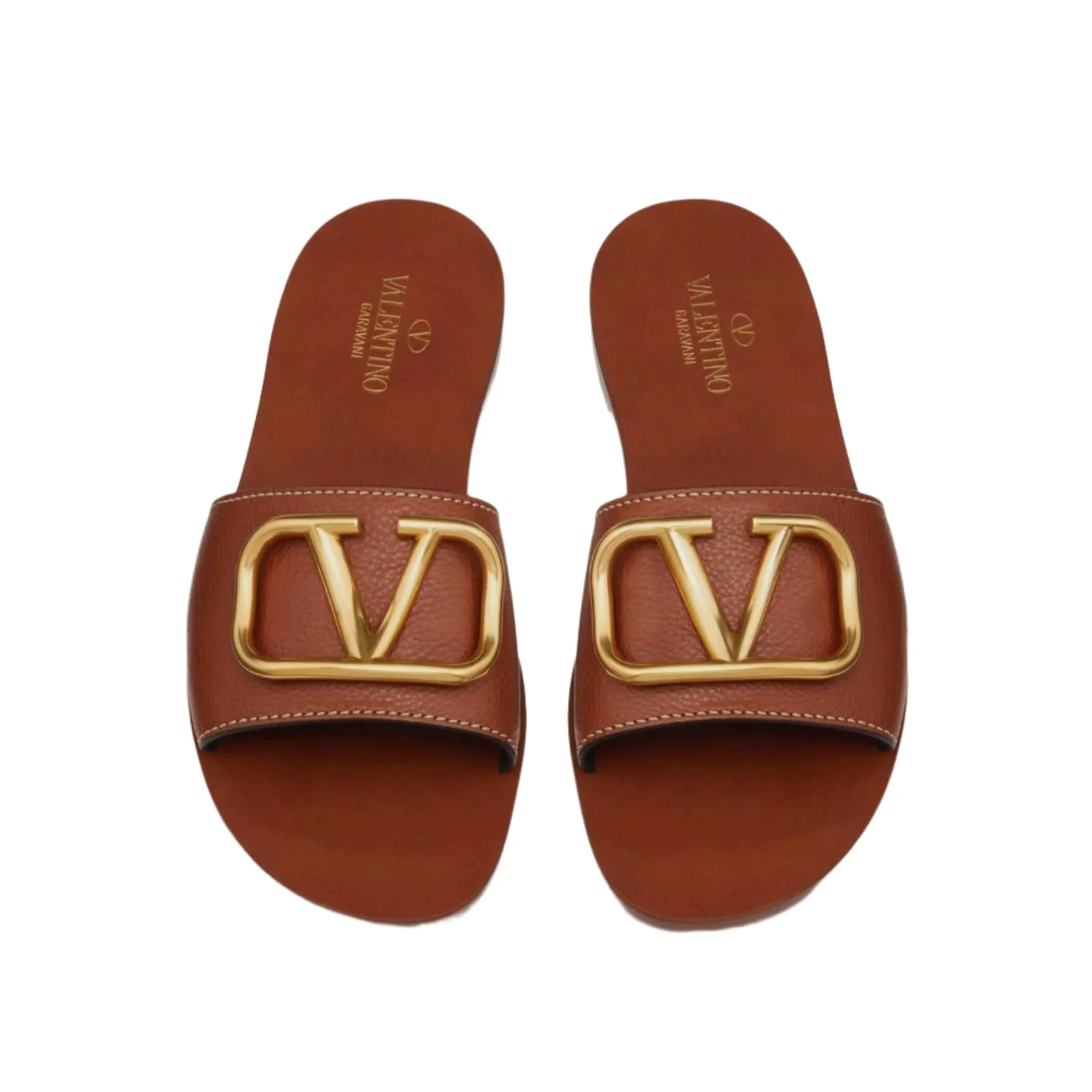 Valentino Garavani VLogo Leather Slides - Image 2