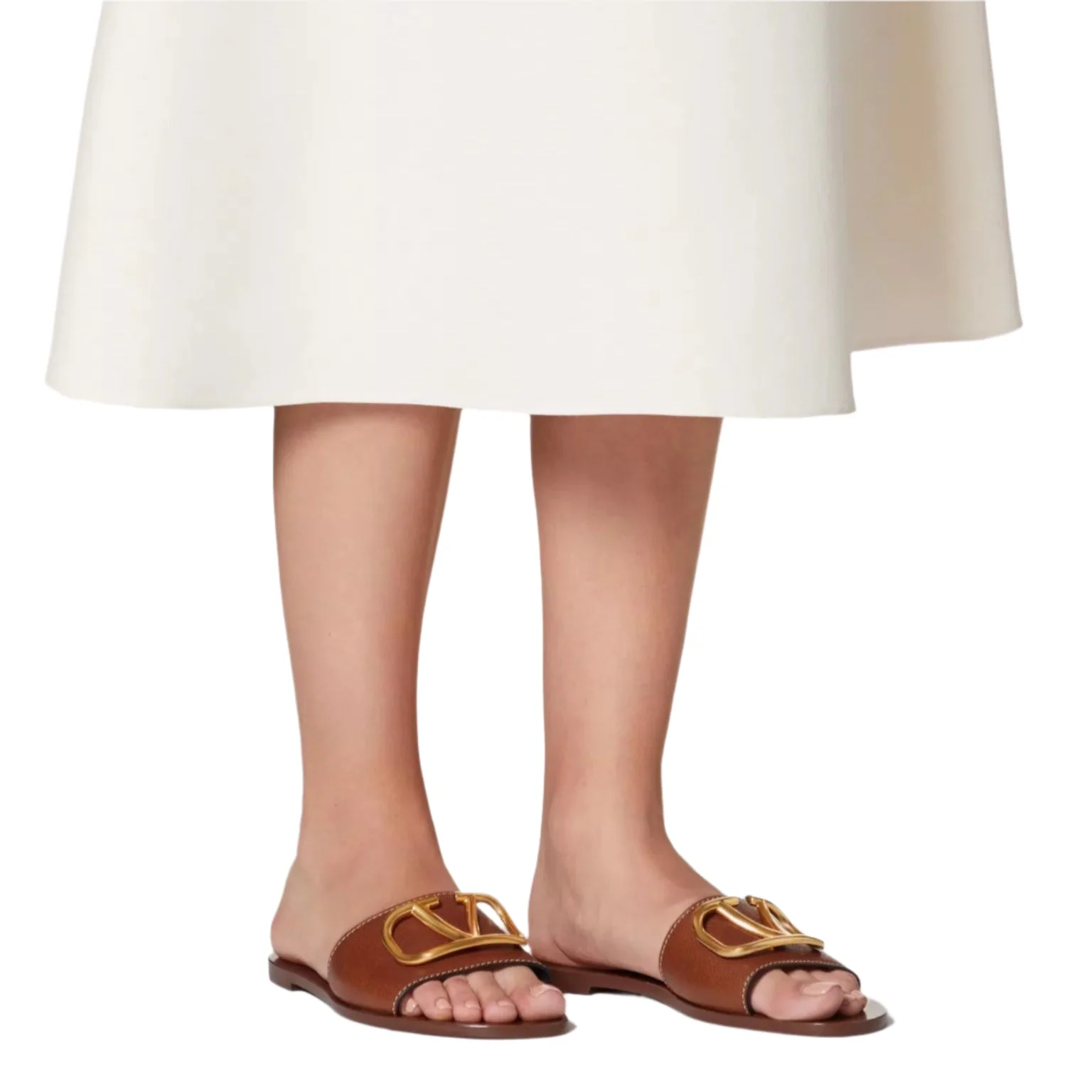 Valentino Garavani VLogo Leather Slides - Image 3