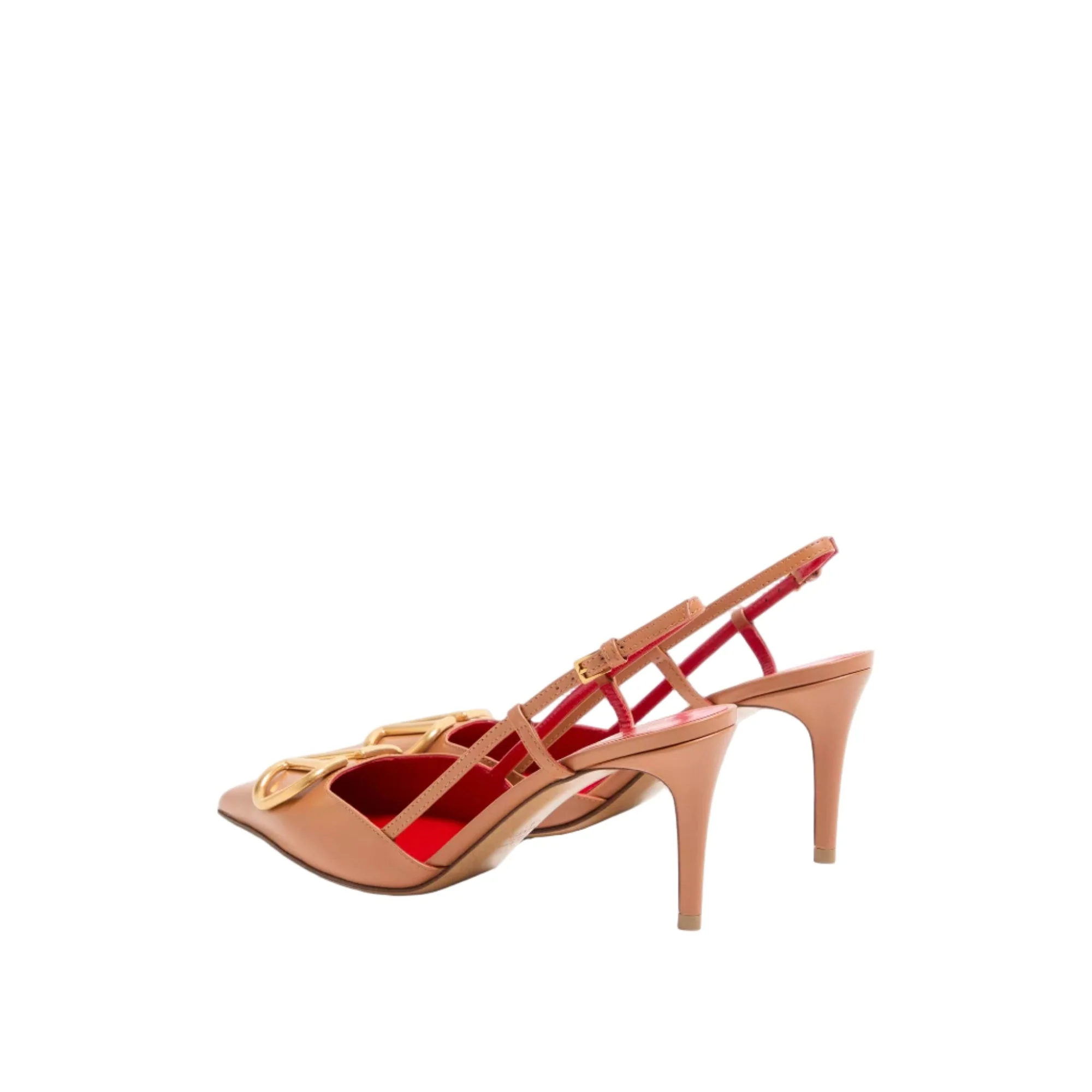 Valentino Garavani VLogo Signature Slingback Pumps For Women - Brown - Image 4