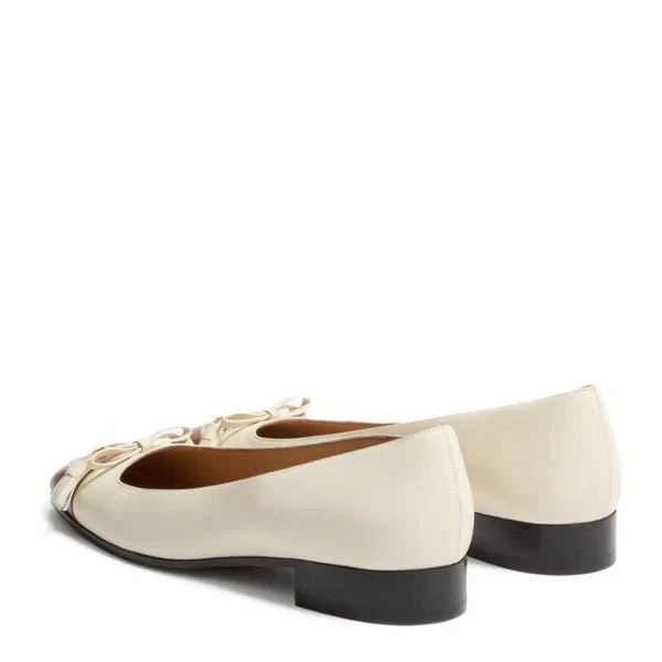Valentino Off-White Brown Leather Toe Cap Tassel Detailing - Image 4