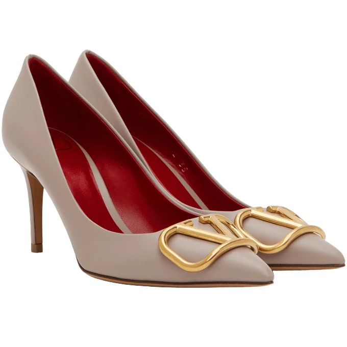 Valentino Taupe V Heels - Image 7