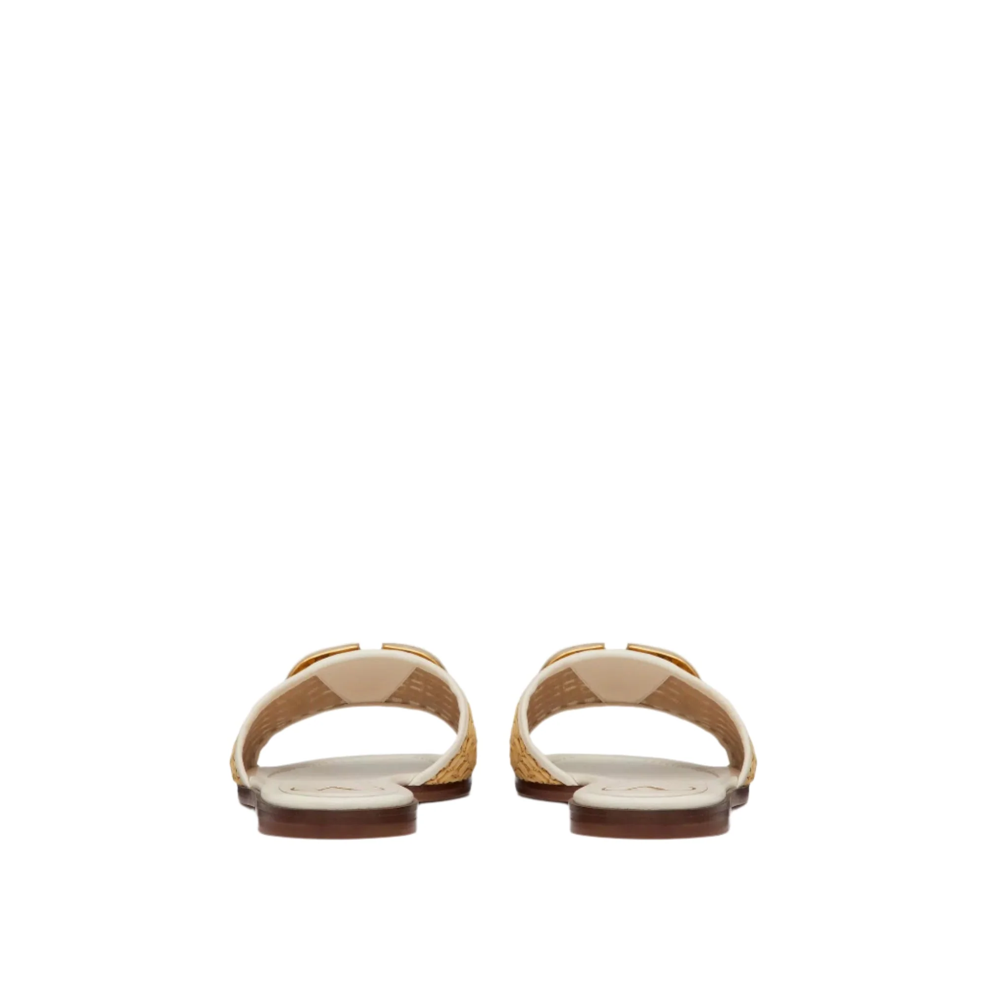 Valentino V Logo 80mm Woven Raffia Slide Slipper - Image 6