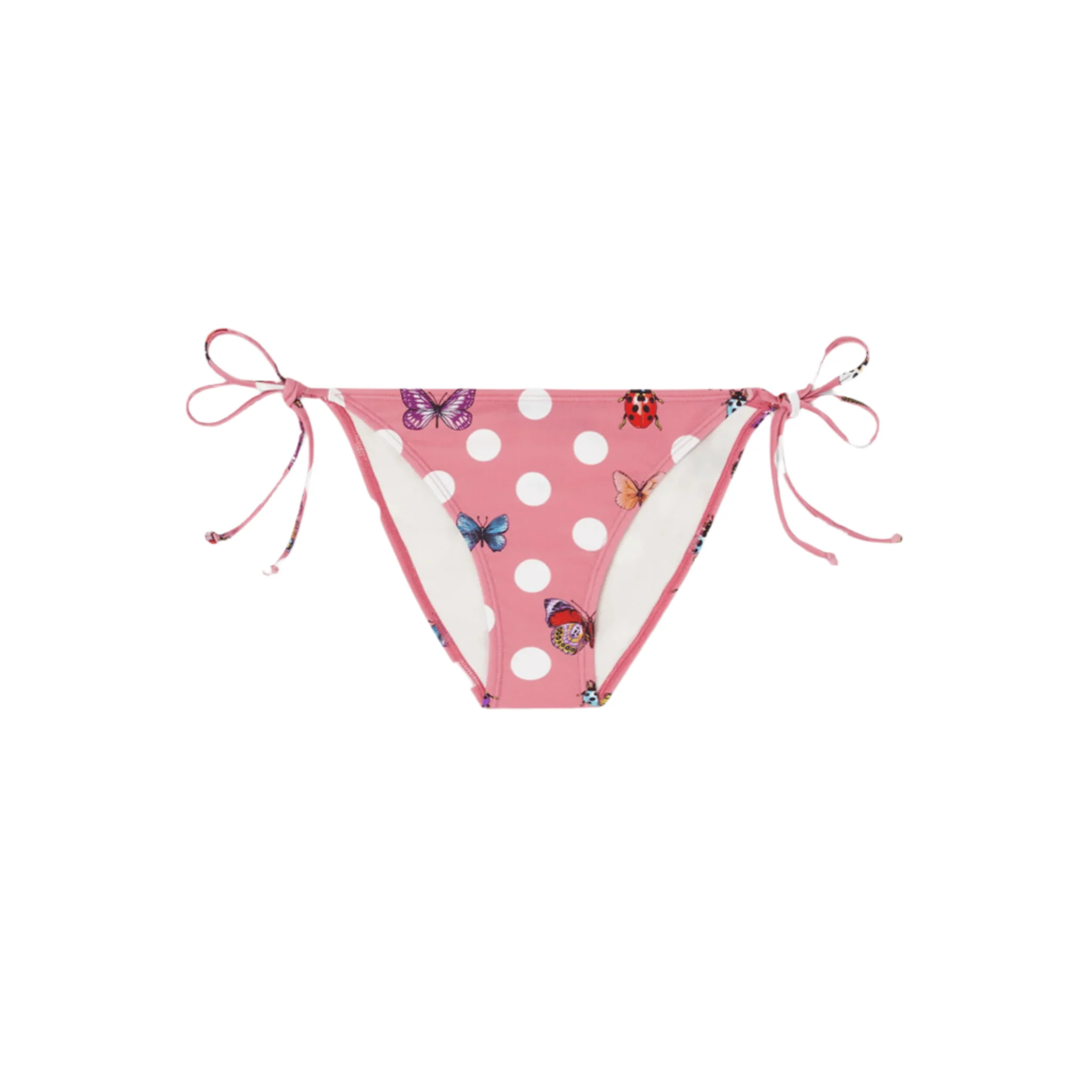 Versace Butterfly Dot Triangle Bikini Top in Pink - Image 6