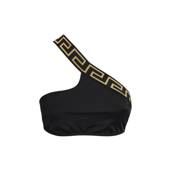 Versace Greca Border One Shoulder Bikini Top - Image 4