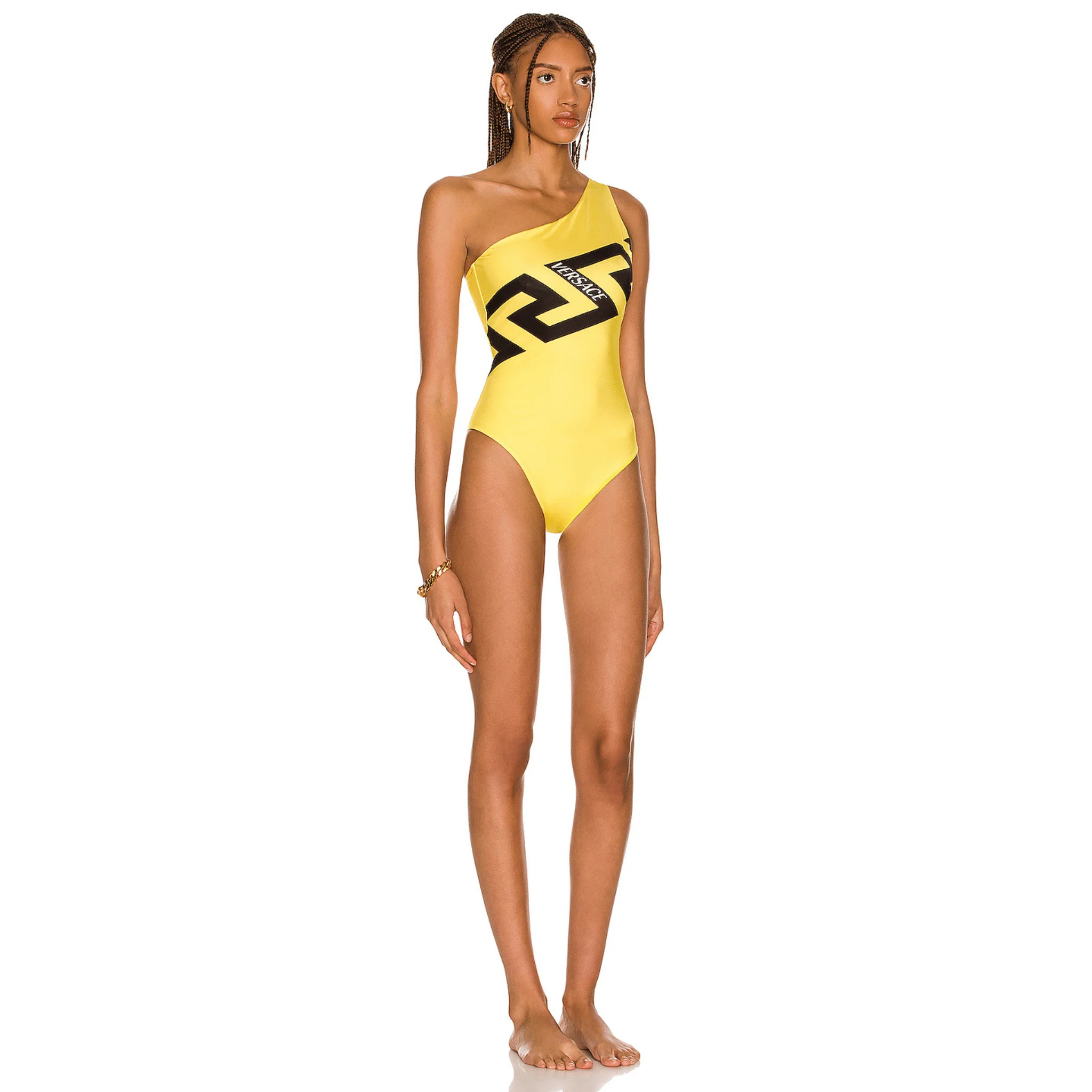 Versace Maxi Grace One Piece Swimsuit in Yellow - Image 2