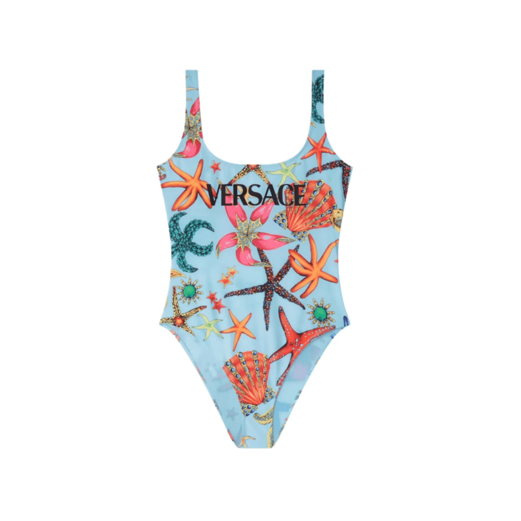 Versace Starfish Swimsuit Sky Blue - Image 3
