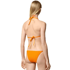Versace Triangle Bikini Bottoms In Orange - Image 2