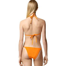 Versace Triangle Bikini Bottoms In Orange - Image 3