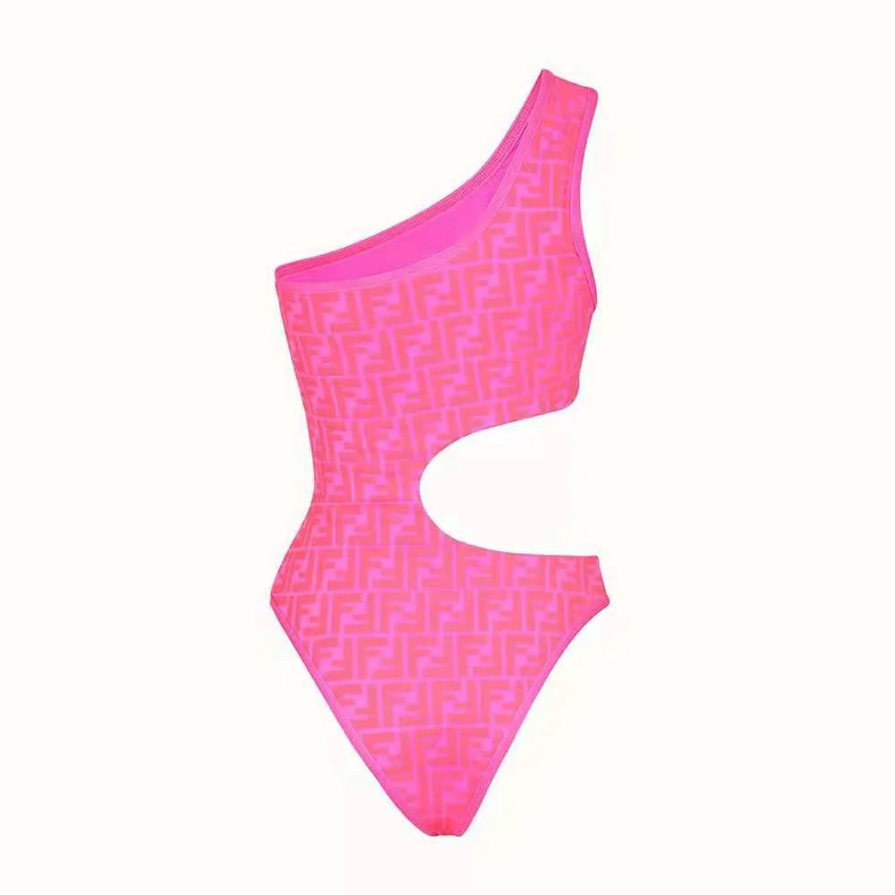 Fendi Women's Pink Prints On Monogram Swimsuit - Image 4